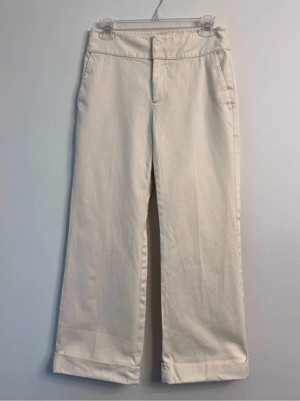 Banana Republic Heritage Pinwhale Corduroy Wide-Leg Trousers with Cuff Detail